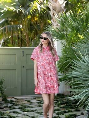 Julia Amory Twiggy Rouge Batik Patchwork Dress sz. XS